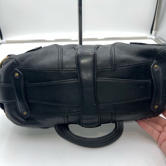 MICHAEL KORS Black Soft Genuine Pebble Leather Handbag with Dust Bag - Picture 6 of 15